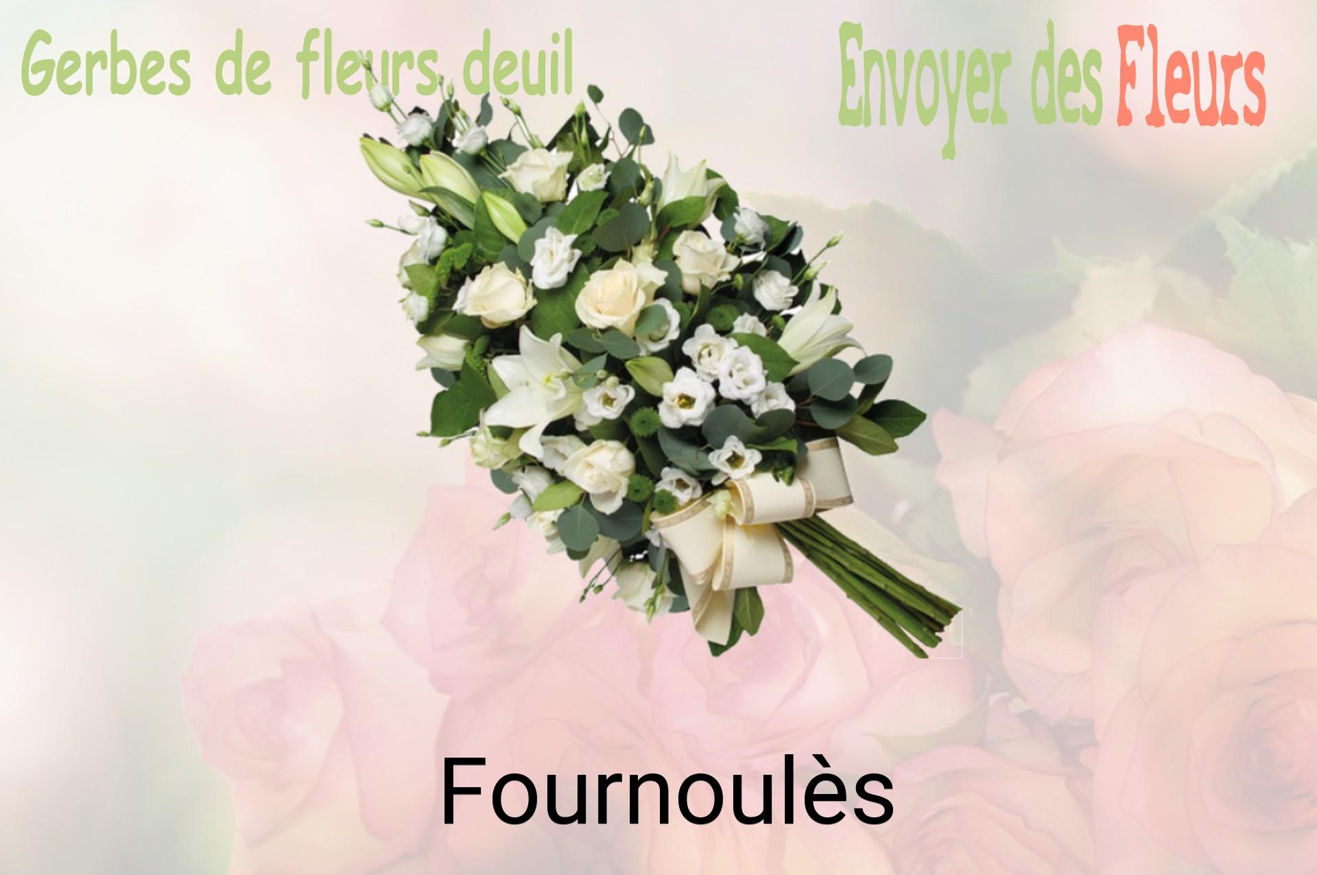 Gerbe de fleurs de deuil livrée à Fournoulès